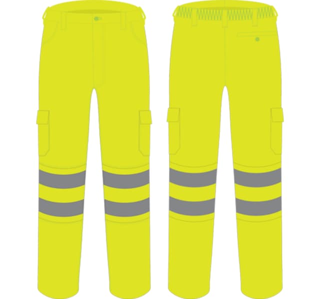 Hi Vis Yellow Cargo Trouser - HVCT-235-Yellow